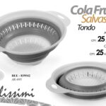 COLINO Setaccio COLA FRUTTA SALVASPAZIO CHIUDIBILE SCOLA PASTA PLASTICA 25cm