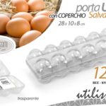 Portauova Contenitore 6 POSTI PORTATILE Frigorifero FREEZER PORTA UOVA 28*10*8cm