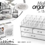 Organizer makeup cassetti porta trucchi smalti rossetti acrilico ass 16x13x13 cm