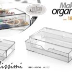 Organizer makeup cassetto porta trucchi gioielli bijoux acrilico ass 18x10x4 cm