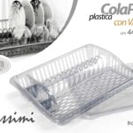 Scolapiatti vassoio antigoccia colapiatti cucina lavello plastica ass 44x35 cm