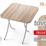 TAVOLO PIEGHEVOLE SALVASPAZIO CAMERA SCRIVANIA LEGNO COLOR ROVERE SBIAN 70*h75CM