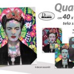QUADRO STAMPA SU TELA Canvas LEGNO DONNA MESSICO SIGNORA COLOR ASSOR 40*50 cm