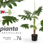PIANTA 76 cm ARTIFICIALE CON VASO PIANTINA FINTA FIORI FOGLIA VERDE DECORAZIONE