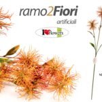 RAMETTO RAMO 2 FIORI 64 CM MAZZOLINO ARTIFICIALE FIORE STELO PIANTA DECORATIVO
