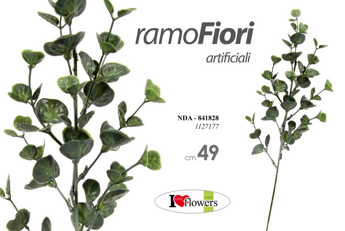 8025569841828 RAMO PIANTA VERDE MAZZOLINO 49CM FIORE DECORATIVO ARTIFICIALE CON STELO - immagine 1