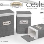 SET 3 CESTE VIMINI Portabiancheria CONTENITORE BAGNO GRIGIO 54/49/44