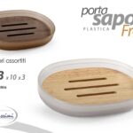 PORTA SAPONETTA SAPONE SOLIDO PIATTO Piattino APPOGGIO BAGNO PLAST LEGNO 13*10*3