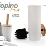 Portascopino da bagno Porta Scopino WC Spazzolone per Water PLASTIC FROST 37 cm