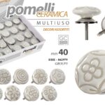 POMELLI PER MOBILI CASSETTI POMELLO TONDO CERAMICA CASSETTIERA ARMADIO BIANCO