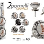 2 POMELLI POMELLO CERAMICA MOBILE CASSETTIERA TONDO UNIVERSALE COLOR