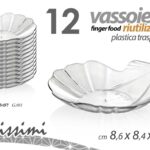 12 VASSOIETTI CIOTOLE CONCHIGLIA Finger Food DOLCI APERITIVO PESCE Gold 8,4*1,8