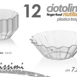 12 CIOTOLINE CIOTOLA Finger Food DOLCI MACEDONIA APERITIVO PLAST Gold 7,2*2,3cm