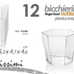 12 BICCHIERINI BICCHIERE Finger Food RIUTILIZZABILI DOLCI APERITIVO PLAST Gold A