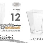 12 COPPETTE BICCHIERE Finger Food PASTICCERIA DOLCI APERITIVO PLAST Gold 5,5 cm