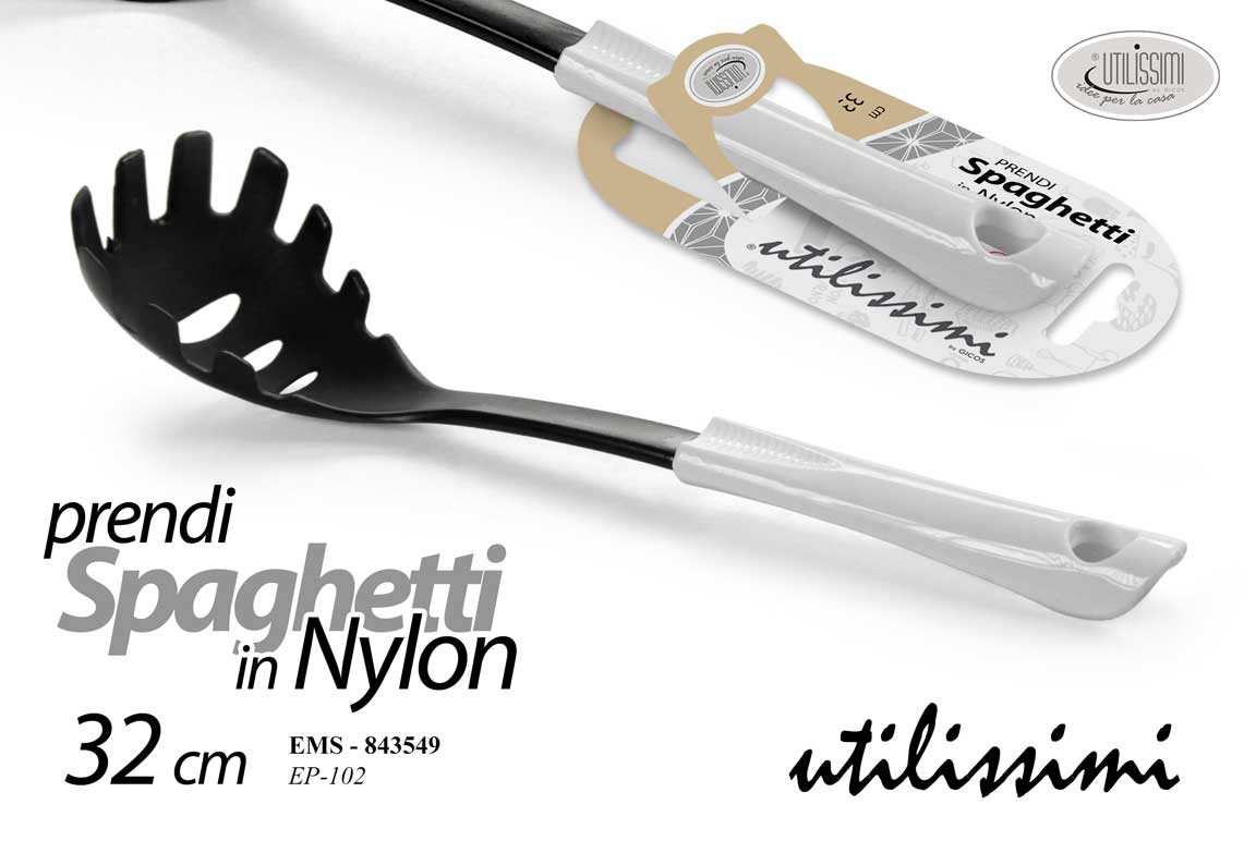 8025569843549 PRENDI SPAGHETTI MESTOLO CHEF 33 CM UTENSILE CUCINA NYLON ANTIGRAFFIO LUX - immagine 1