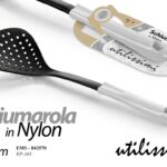SCHIUMAROLA SCHIUMAIOLA MESTOLO CHEF 33 cm FORATO UTENSILE NYLON ANTIGRAFFIO LUX