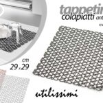 Tappetino scolapiatti colapiatti antiscivolo protezione lavello cucina ass 29x29