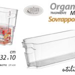 ORGANIZER CASSETTI FRIGO CONTENITORE ORGANIZZATORE SOVRAPPONIBILE 11*32*10CM