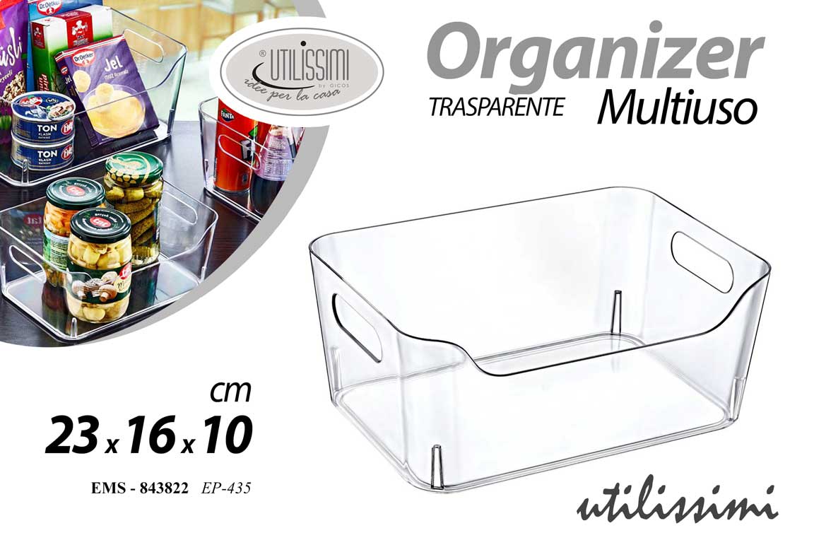 8025569843822 ORGANIZER CASSETTI FRIGO CONTENITORE ORGANIZZATORE Frigorifero CUCINA 23*16*10 - immagine 1