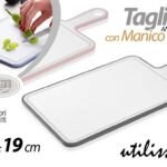 Tagliere antiscivolo cucina moderno rettangolare manico acrilic res ass 35*19 cm