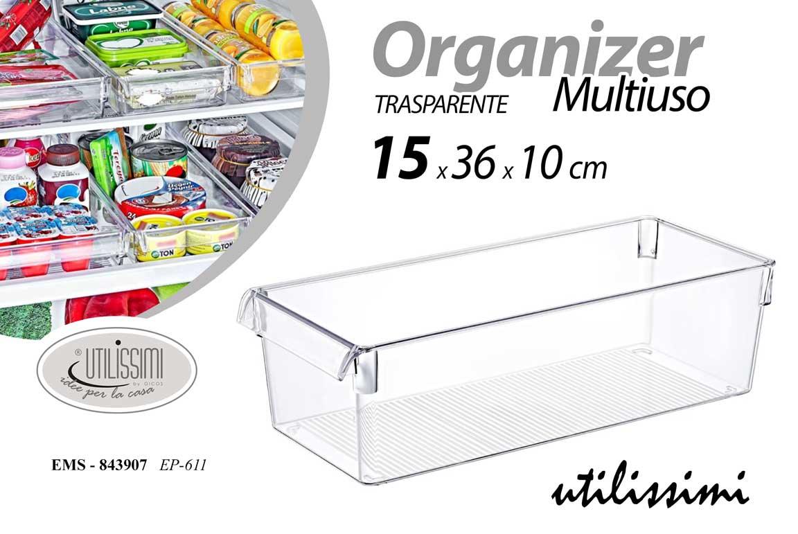 8025569843907 ORGANIZER Cucina CASSETTI FRIGO CONTENITORE Frigorifero PENSILI 36*15*10 CM - immagine 1
