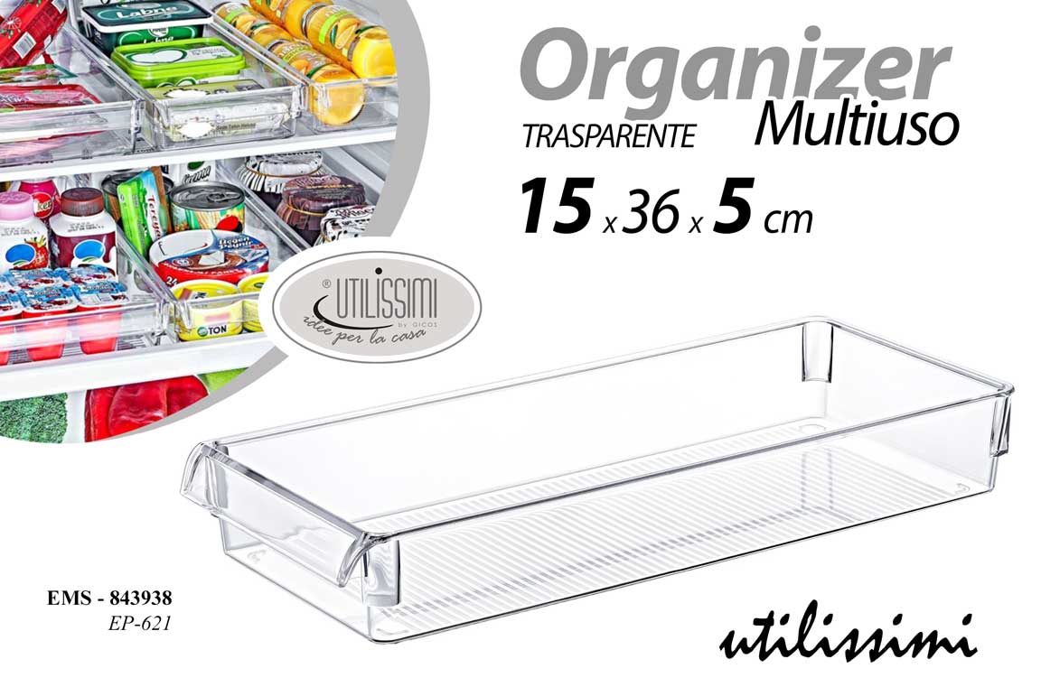 8025569843938 ORGANIZER CASSETTI FRIGO CONTENITORE ORGANIZZATORE Frigorifero CUCINA 36*15*5CM - immagine 1