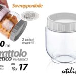 Barattolo ermetico cucina plastica sovrapponibile dispensa moderno ass 11x10 cm