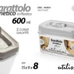 BARATTOLO ERMETICO ACRILICO FRIGO CASSETTI BISCOTTI MULTIUSO 600ML ASS 15*9*19cm
