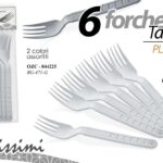 6 FORCHETTE FORCHETTA  SCUOLA PIC NIC RIUTILIZZABILI FESTE PARTY POSATE Rigide