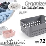 Organizer armadio bagno cucina cesto biancheria impilabile plastic ass 12*8*5