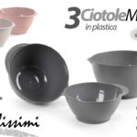 3 CIOTOLE MIXER CIOTOLA FRULLATORE SBATTITORE ELETTRICO Cucina 22/20/18 CM