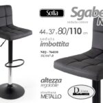 SGABELLO SGABELLO COMODO CASA UFFICIO NEGOZIO MODERNO Regolabile 44*37*80-110