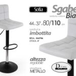 SGABELLO SGABELLO COMODO CASA UFFICIO NEGOZIO MODERNO Regolabile 44*37*80-110
