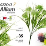 MAZZO A 7 DI ALLIUM 35 CM MAZZOLINO FIORI FINTI ARTIFICIALE STELO DECORATIVI ASS