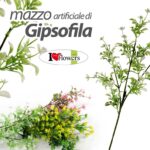 MAZZOLINO GYPSOFILLA FIORI FINTI 70 CM ARTIFICIALE STELO PIANTA DECORATIVO RAMO