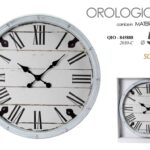 OROLOGIO DA PARETE STILE ANTICATO LEGNO VINTAGE RETRò CLASSICO MODERNO 50*5 cm
