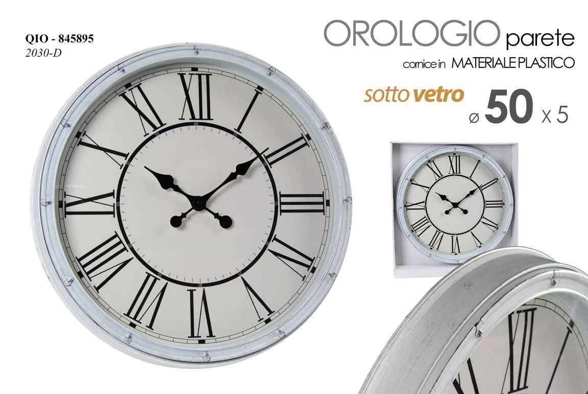 8025569845895 OROLOGIO DA PARETE STILE ANTICO ANTICATO VINTAGE RETRò CLASSICO MODERNO 50*5 cm - immagine 1