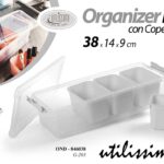 CONTENITORE ORGANIZER BOX DIVISORIO BAGNO TRUCCHI CUCINA SET CUCITO 38*14*9cm