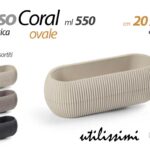 VASO VASETTO PIANTE FIORI OVALE CLASSICO MODERNO PLASTICA COLOR ASSOR 20*9*7 cm