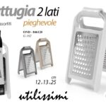 GRATTUGIA CUCINA PIEGHEVOLE TAGLIO GROSSO FINE SALVASPAZIO ACCIAIO 12*13*25 CM