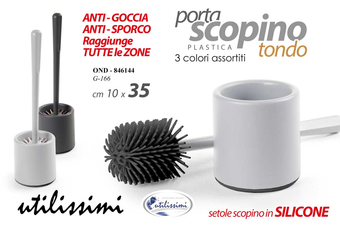 8025569846144 Porta Scopino WC Special da bagno Spazzolone Water Moderno Setole Silicone 35 cm - immagine 1