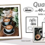 QUADRO STAMPA SU TELA Canvas LEGNO CAFFè COFFEE BAR MODERNO COLOR ASSORT 40*50cm