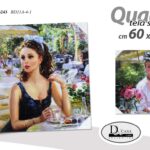 QUADRO STAMPA SU TELA Canvas LEGNO Belle Epoque Donna COLOR ASSORT 60*60 cm