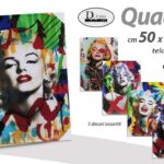 QUADRO STAMPA SU TELA Canvas LEGNO CINEMA COLOR MARILYN MONROE FILM ASSOR 70*50