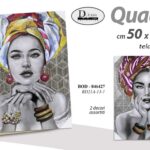 QUADRO STAMPA SU TELA Canvas LEGNO POSA Donna SEXY GRIGIO COLOR ASSORT 50*70cm
