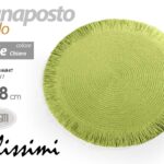Segnaposto tondo tavola sottopiatto ricevimenti moderno vintage verde chiaro ø38