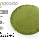 Segnaposto tondo tavola sottopiatto ricevimenti moderno vintage verde ø 38 cm