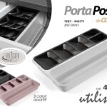 PORTAPOSATE DA CASSETTO MODERNO PORTA POSATE SCOMPARTI PLSTIC COLOR 40*27*5CM