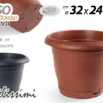 VASO FIORIERA SOTTOVASO FIORI PIANTE VASETTO COLOR CLASSIC 32*h24CM 12.5 L